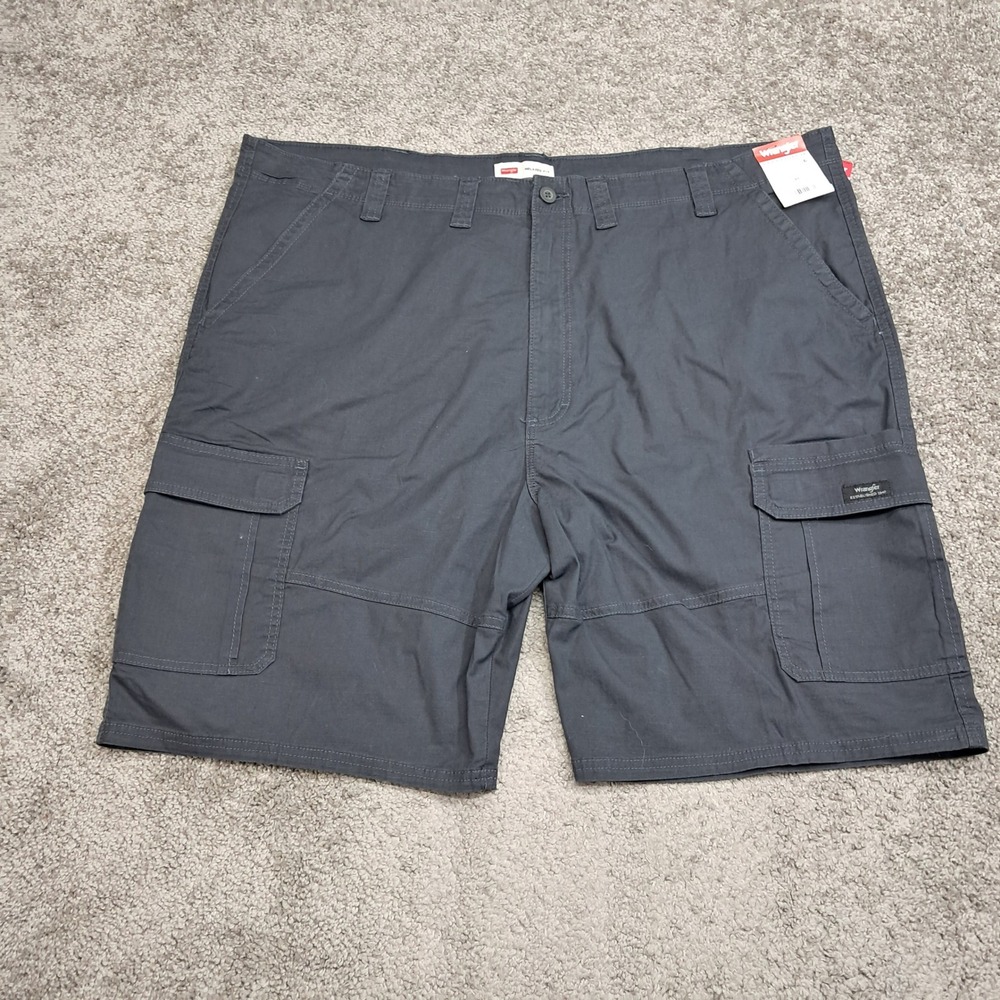 Wrangler Mens Five Star Relaxed Fit Cargo Shorts Gray 48 112314952